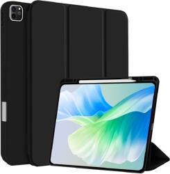 4smarts Folio Basic Case - полиуретанов калъф с поставка и отделение за Apple Pencil за iPad Pro 11 (2024) (черен)