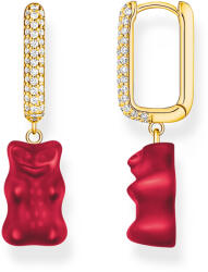 Thomas Sabo CR727-414-10 Gold-plated single creole w. green Goldbears in midi version in Midiversion , Жени