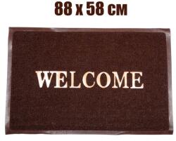  88 х 58 см кафява изтривалка с полиетиленови влакна и надпис welcome