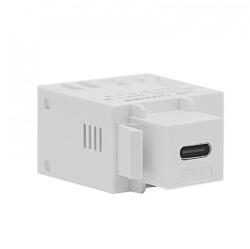 OMU system KM45-USB-C USB töltő keystone modul 2, 1A 5VDC moduláris, szerelvényezhető műanyag csatorn (KM45-USB-C)