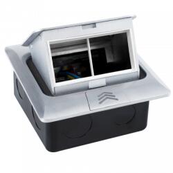 OMU system PD-KM45-4M-AL Padlódoboz 4 modul KM45 modulokhoz aluminium soft pop-up tető rejtetteloszt (PD-KM45-4M-AL)