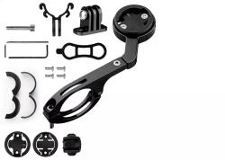 Spyral computer tartó konzol kormányra, alu, GoPro, Cateye, Garmin, Bryton, Xoss, fekete