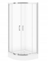 Cersanit Basic + Tako, negyed kerek zuhanykabin 80x80x185 cm + zuhanytálca 80x16 cm, fehér, S601-117 (S601-117)