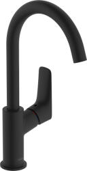 Hansgrohe Logis, mosdócsaptelep 210 forgatható kifolyóval és lefolyókészlettel, húzórúddal, fekete matt, HAN-71130670 (HAN-71130670)