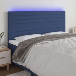 vidaXL kék szövet LED-es fejtámla 200x5x118/128 cm (3122592)