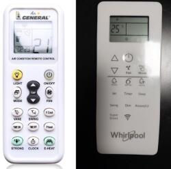 General WHIRLPOOL 482000095060, PIW318A2WF, SPIW312A3WF, SPIW309A3WF - kompatibilis General márkájú távirányító