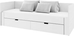 TEMPO KONDELA Patul extensibil, alb, 90/180x200, ANTONY