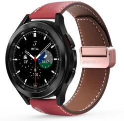 Dux Ducis YA Genuine Leather 22 mm Bőrszíj Piros (Samsung Galaxy Watch/Huawei Watch/Honor Watch/Xiaomi Watch)