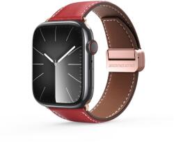 Dux Ducis YA Genuine Leather Apple Watch 44/45/46/49 mm Bőrszíj Piros