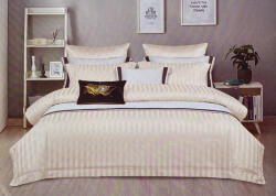 idealisotthon 7 részes szaténcsíkos ágyneműhuzat - bézs (IO-SY-BL-DT-7-BG)