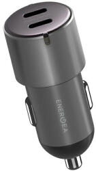 Energea Alu Drive D60 2xUSB-C autós szivargyújtó töltő, (PD-PPS) 66W, szürke (CAR-AD-D60)