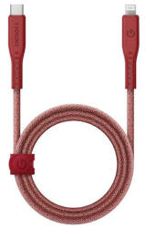 Energea Flow C94 USB-C / Lightning MFI szövet gyorstöltő- és adatkábel, 1.5m, 60W, 3A, piros (CBL-FLCL-RED150M) - phoner