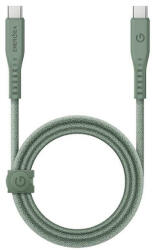 Energea kabel Flow USB-C / USB-C szövet gyorstöltő- és adatkábel, 1.5m, 240W, 5A, zöld (CBL-FLCC-GRN150M)