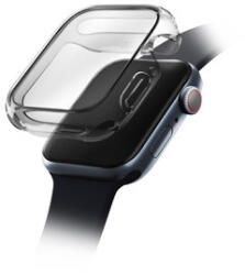 Uniq Garde Hybrid Apple Watch 41mm tok, tempered kijelző fóliával, fekete-átlátszó (UNIQ-41MM-GARSMK) - phoner