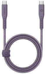 Energea kabel Flow USB-C / USB-C szövet gyorstöltő- és adatkábel, 1.5m, 240W, 5A, lila (CBL-FLCC-PUR150M)