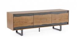 Bizzotto Comoda TV 3 usi mdf maro otel gri Garwood 160x42x55 cm (0747113) Comoda