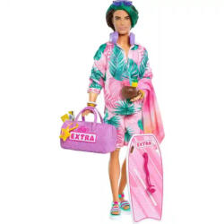 Mattel Barbie Extra Fly utazó Ken baba trópusi nyaraláson (HNP86) - morzsajatekbolt