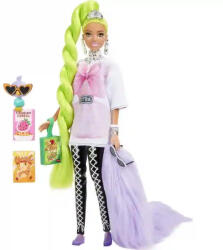 Mattel Barbie Extra extravagáns baba neonzöld hajjal (HDJ44) - jatekbirodalom