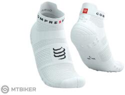 Compressport Pro Racing V4.0 Run Low zokni, fehér/fekete (T4 (EU 45 - 48))