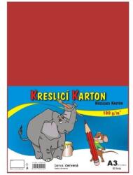 Stepa rajzoló karton A3, 50 lap, 180g/m2, piros (119015)