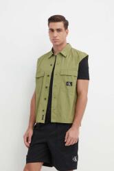 Calvin Klein pamut ing férfi, galléros, zöld, relaxed, J30J325249 - zöld L