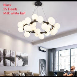 Lustra LED Elit'S cu 25 Globuri, Acril G9 (esn DX1010/25 BK f)