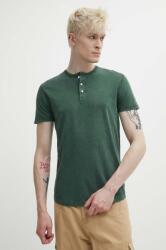 Superdry pamut póló zöld, férfi, sima - zöld L