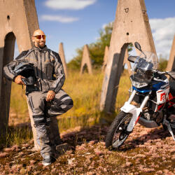 W-TEC Motoros nadrág W-TEC Smackton szürke-narancssárga 4XL (27090-4XL-1)