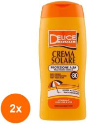 Delice Set 2 x Crema cu Protectie Solara, Delice, SPF 30, cu Vitamina E, 250 ml (ROC-2xFCMDESO000)