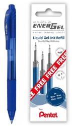 Pentel Tollbetét 3db/csomag golyóátmérő 0, 7 mm, Pentel EnerGel, írásszín kék + 1 db ajándék BL107-CX kék EnerGel toll (LR7-3C-PROMO) - nyomtassingyen