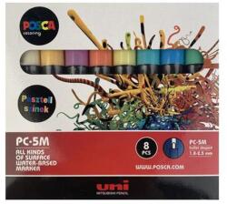 uni Dekormarker készlet, 1, 8-2, 5 mm, UNI "Posca PC-5M", pasztell (2UPC5MPASZTELL) - nyomtassingyen