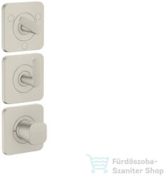 Hansgrohe AXOR CITTERIO C termosztátos falsík alatti kád /zuhany csaptelep rombuszmetszéses fogantyúval, rozsdamentes acél hatású 49711800 (49711800)