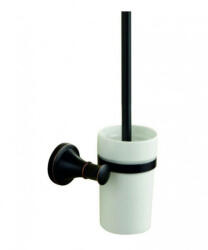 Ermetiq Fali wc kefe tartó fekete porcelán edény Luxury (ER-J850)