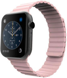 iUni Curea iUni compatibila cu Apple Watch Ultra/SE/8/7/6/5/4/3/2/1, 42mm, Silicon Magnetic, Pink (516146)