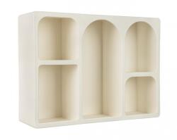 Bizzotto Etajera mdf alb crem 80x24x60 cm (0748621) Raft