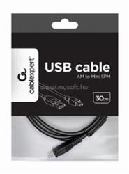 Gembird CCP-USB2-AM5P-1 USB 2.0 Mini 5PM kábel 0.3m (ömlesztett csomagolás) (CCP-USB2-AM5P-1) (CCP-USB2-AM5P-1)