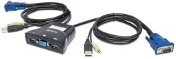 Manhattan Switch KVM Manhattan mini switch KVM 2 porturi, USB, Audio, negru (151245) - vexio
