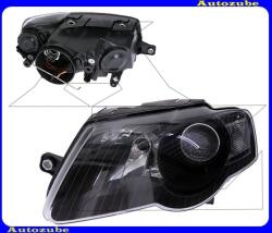 VW PASSAT B6 2005.03-2010.10 /3C/ Fényszóró bal fekete házas (H7/H7) motorral "Hella-típusú" DEPO 441-11A7L-LDEM2
