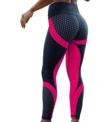 Hexagon Női Leggings-Rózsaszín/L