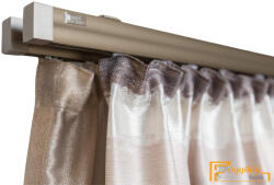  (6 szín 16 méret) Motivo kétsoros függöny karnis szett(1.75méter). Függönytartó karnis, hosszú oldalfali szereléssel - 03 Royal-bronz