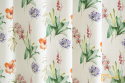  (6 minta) Celtic-Ibiscus- bézs alapon menta-vízkék virág minta