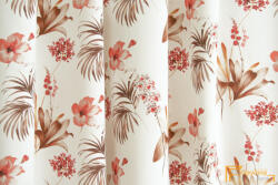  (6 minta) Celtic-Ibiscus-bézs alapon korall-cappuccino virág minta