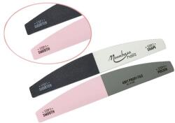 MoonbasaNails Buffer/reszelő homokol 100/180 #1008 Szürke/pink