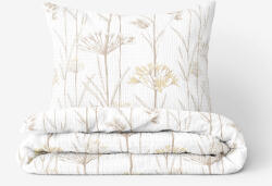 Goldea lenjerie de pat creponată - plante ornamentale 140 x 220 și 50 x 70 cm Lenjerie de pat