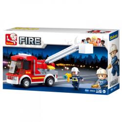 Sluban Fire - Kosaras tűzoltóautó építőjáték készlet (M38-B0632)