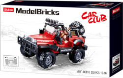 Sluban Moder Bricks - 4x4-es Jeep Wrangler terepjáró építőjáték készlet (M38-B0816)