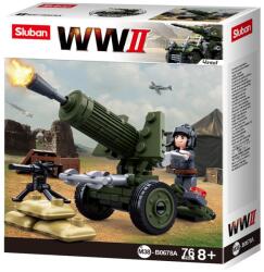 Sluban WWII - 4 in 1 szövetséges tüzérség építőjáték készlet (M38-B0678A)