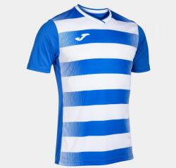 Joma EUROPA V SHORT SLEEVE T-SHIRT dressz / póló azúrkék fehér 2XL