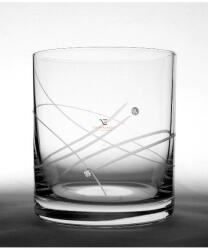 D&D Kristály pohár swarovski dísszel whisky 280ml átlátszó 6 db-os Luxury (8588006068276)