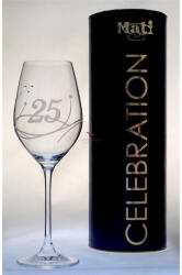 D&D Kristály pohár swarovski dísszel bor 360ml Celebration 25yr (8588006068917)